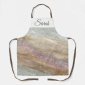 Glitter Custom Name Christmas Apron Schort (Voorkant)