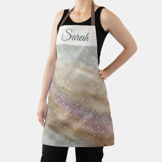 Glitter Custom Name Christmas Apron Schort (Insitu)