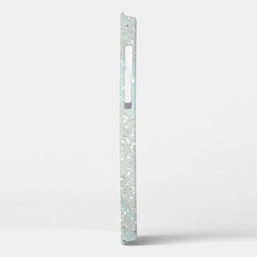 Glitter Custom Name Hoesje-Mate iPhone Case (Achterkant / Links)