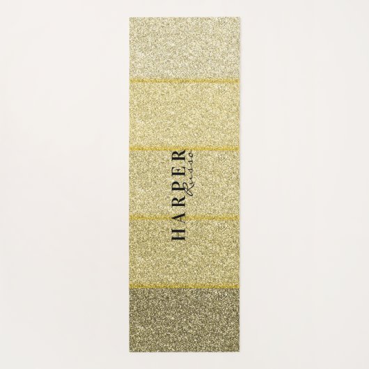 Glitter Custom Name Yoga Mat (Achterkant)