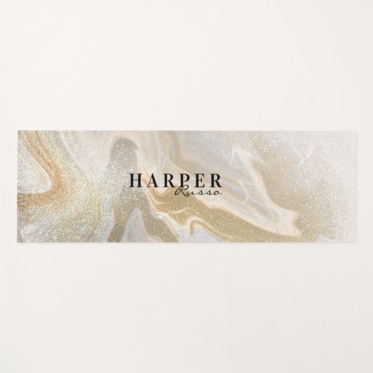 Glitter Custom Name Yoga Mat (Voorkant (horizontaal))