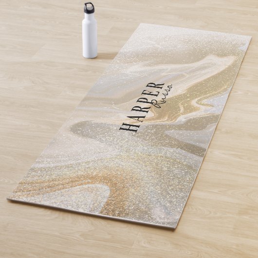 Glitter Custom Name Yoga Mat (In situ)