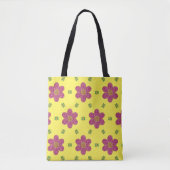 Glitter Daisies en Butterflies Pattern Tote Bag (Voorkant)