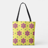 Glitter Daisies en Butterflies Pattern Tote Bag (Achterkant)