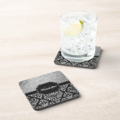 Glitter Damask Bier Onderzetter (Rechterzijde)