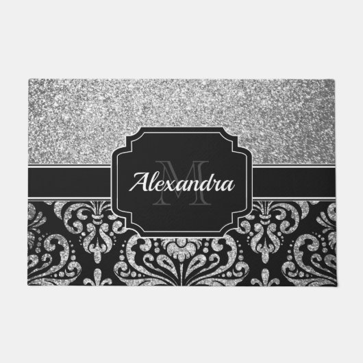 Glitter Damask Deurmat (Voorkant)