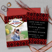 Glitter Damask Las Vegas Foto slaat de datum op Save The Date