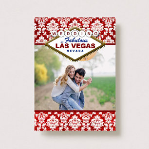 Glitter Damask Las Vegas Foto slaat de datum op Save The Date