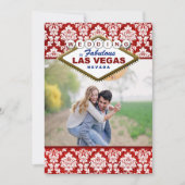 Glitter Damask Las Vegas Foto slaat de datum op Save The Date (Voorkant)