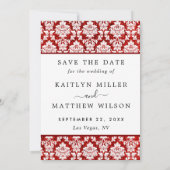 Glitter Damask Las Vegas Foto slaat de datum op Save The Date (Achterkant)