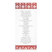 Glitter Damask Las Vegas Wedding Program Reclamekaart (Achterkant)