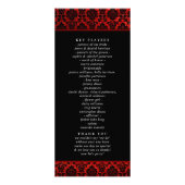 Glitter Damask Las Vegas Wedding Program Reclamekaart (Achterkant)