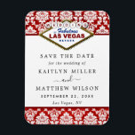 Glitter Damask Las Vegas Wedding Save the Date Magneet<br><div class="desc">Geniet in stijl met deze stijlvolle en zeer trendy bruiloft,  behalve de date magneten. Dit ontwerp is gemakkelijk te personaliseren met uw speciale gebeurtenisformulering en uw gasten zullen enthousiast zijn wanneer zij deze geweldige magneten krijgen.</div>