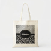 Glitter Damask Tote Bag (Voorkant)