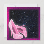 Glitter Dancing Shoes Birthday Celebration Kaart (Achterkant)