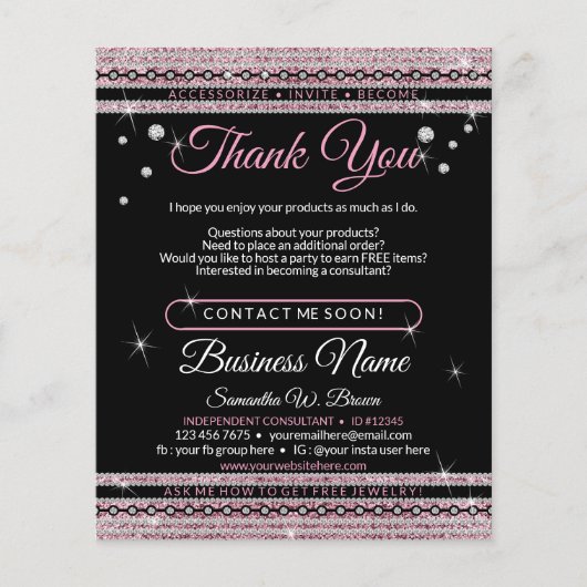 Glitter Dank je Flyer (Voorkant)