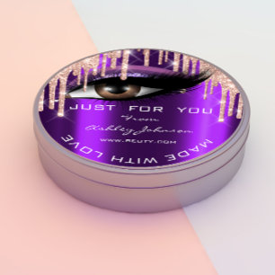 Glitter Dank je Roos Paars met liefde Ronde Sticker