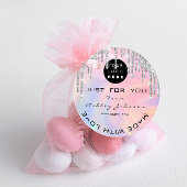 Glitter Dank Logo gemaakt met Love Silver Holograa Ronde Sticker