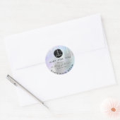 Glitter - Dank Logo Holograaf gemaakt met grijs bl Ronde Sticker (Envelop)