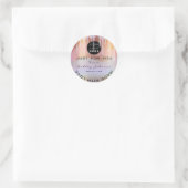Glitter dank Logo Holograaf Metallic Copper Ronde Sticker (Tas)
