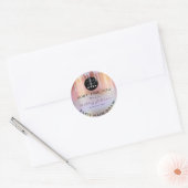 Glitter dank Logo Holograaf Metallic Copper Ronde Sticker (Envelop)