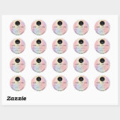 Glitter - Dank Logo Holograaf unieke roze ombré Ronde Sticker (Vel)