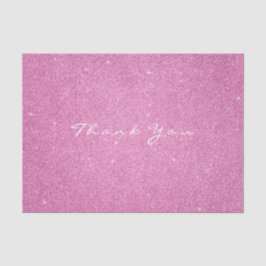 Glitter dank u Fuchsia Roze Rose Favor Wit Tissuepapier