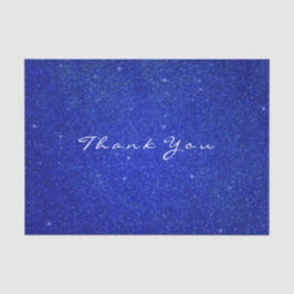 Glitter Dank u kobalt blauwe vonk bruids Tissuepapier