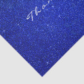 Glitter Dank u kobaltblauw Roos Favor Wit Tissuepapier (Detail)