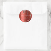 Glitter dank u Roos Red Made Small Business Ronde Sticker (Tas)