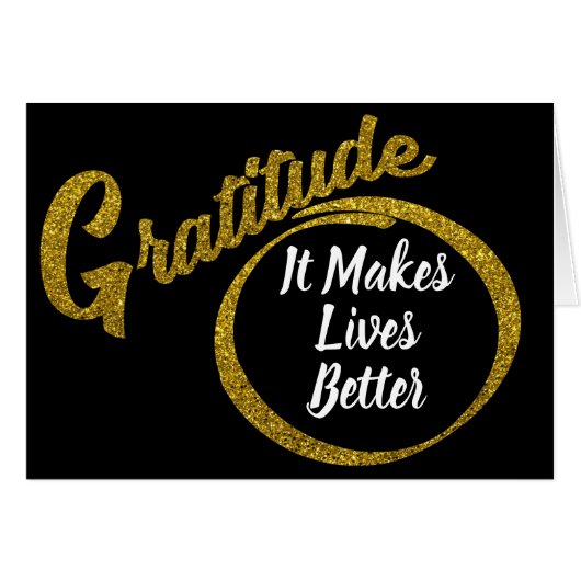 Glitter Dankbaarheid Maakt Levens BetteTypography (Voorkant Horizontaal)