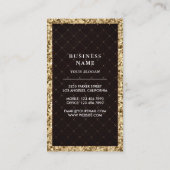 Glitter Dark Chocolade Aangepaste kofferbakkerij Visitekaartje (Achterkant)