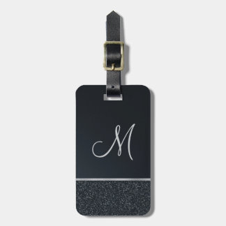 Glitter Dark Grey met Monogram Bagagelabel