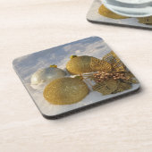 Glitter Decorations in de sneeuw Bier Onderzetter (Linkerzijde)