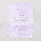 Glitter Delicate Pastel Lavender Paarse Amethyst Kaart (Voorkant / Achterkant)