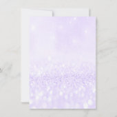 Glitter Delicate Pastel Lavender Paarse Amethyst Kaart (Achterkant)