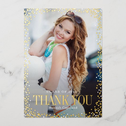 Glitter Delight Folie Diploma Bedankkaart Uitnodiging (Voorkant)