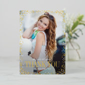 Glitter Delight Folie Diploma Bedankkaart Uitnodiging (Staand Voorkant)