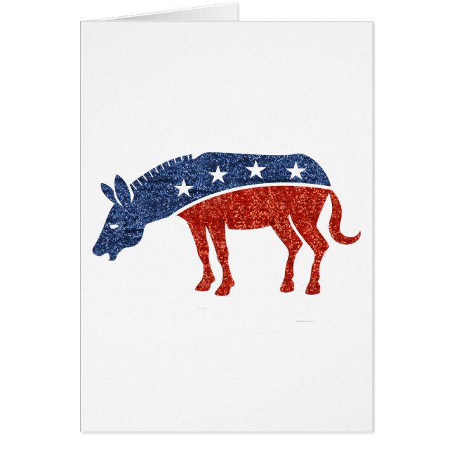 glitter democraat donkey (Voorkant)