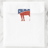 glitter democraat donkey vierkante sticker (Tas)