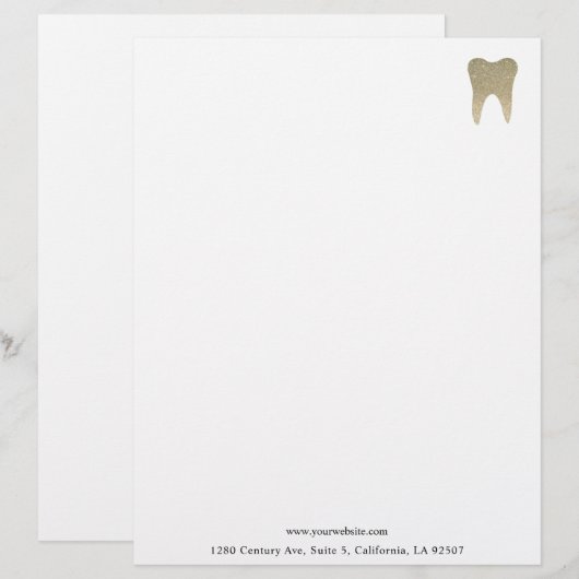 Glitter Dental Letterhead Briefhoofd (Voorkant / Achterkant)