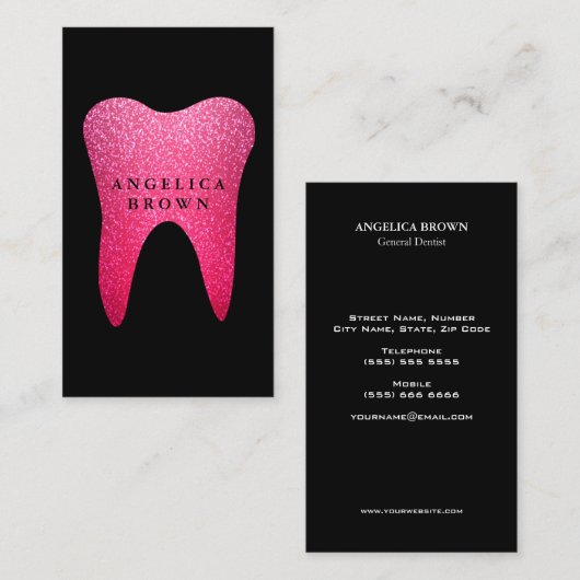 Glitter Dental Visitekaartje (Voorkant / Achterkant)