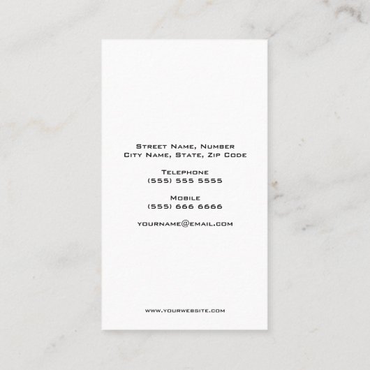 Glitter Dental Visitekaartje (Achterkant)