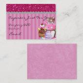 Glitter Design BAKERY-Visitekaartje OOK BLOKKEREN Visitekaartje (Voorkant / Achterkant)