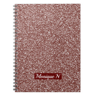 Glitter Design Roos Gold Monogram Notitieboek