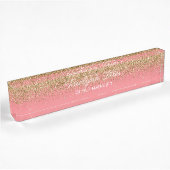 Glitter Desk Roze Naambordje