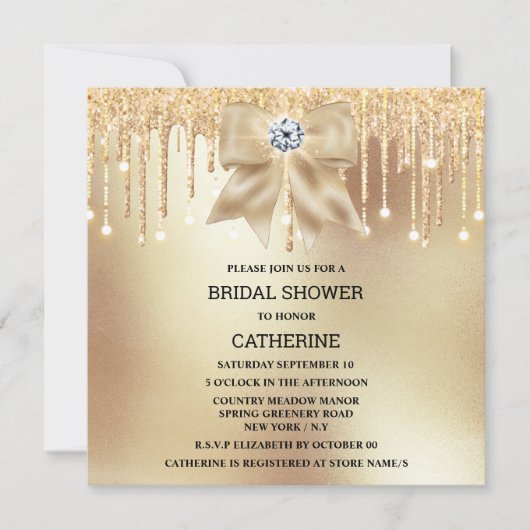 Glitter diamantboogboogschaar licht kaart (Voorkant)