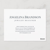 Glitter Diamond Gemstone Jewelry Designer Briefkaart (Achterkant)