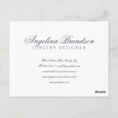 Glitter Diamond Gemstone Jewelry Designer Briefkaart (Achterkant)