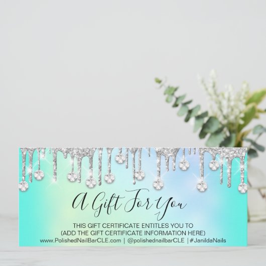 Glitter Diamond Mint (Staand voorkant)